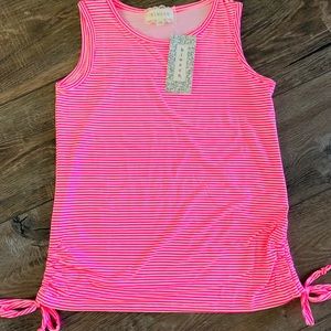 BTween Striped Tank with Side Ties Girls 10